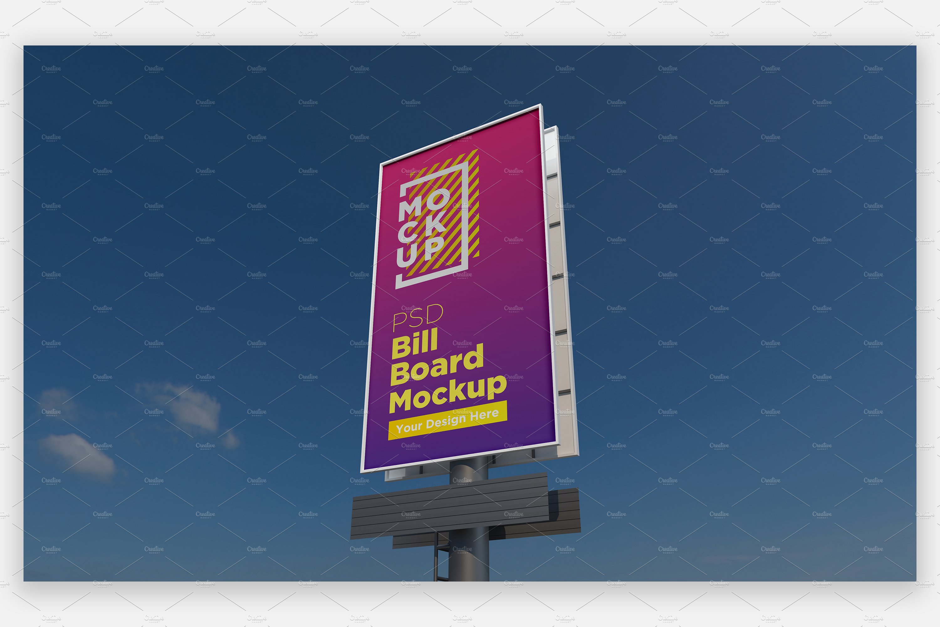 Billboard Sign Mockup Side View cover image.