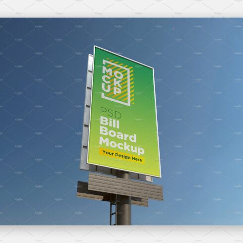 Billboard Sign Mockup Side View cover image.