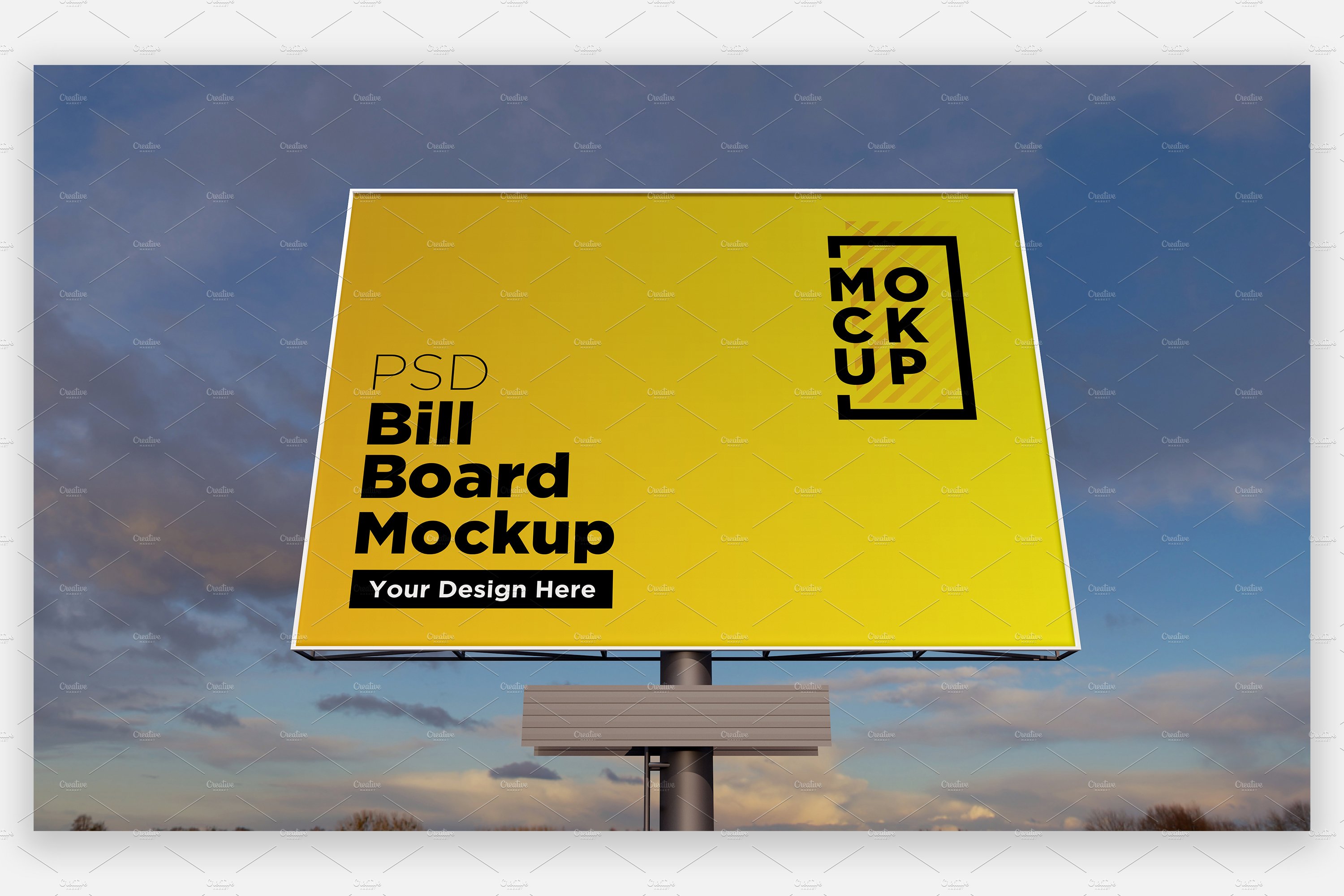 Billboard Sign Mockup Front View cover image.