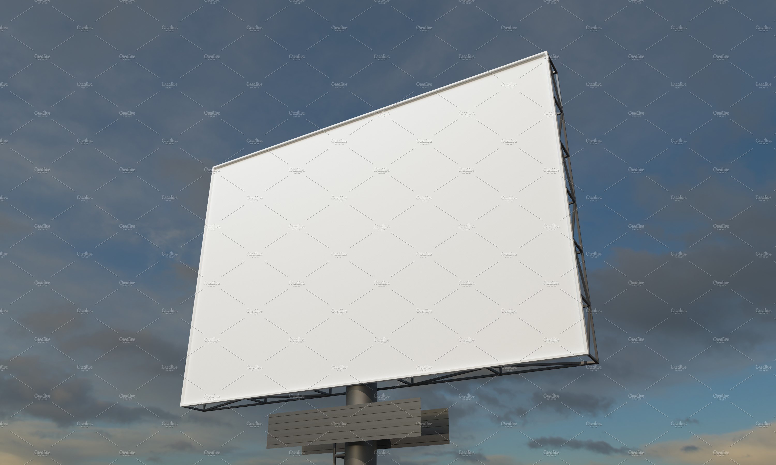 Billboard Sign Mockup Side View preview image.