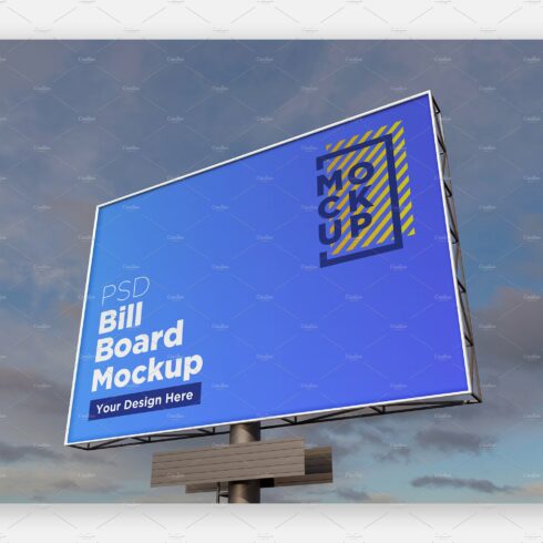 Billboard Sign Mockup Side View cover image.