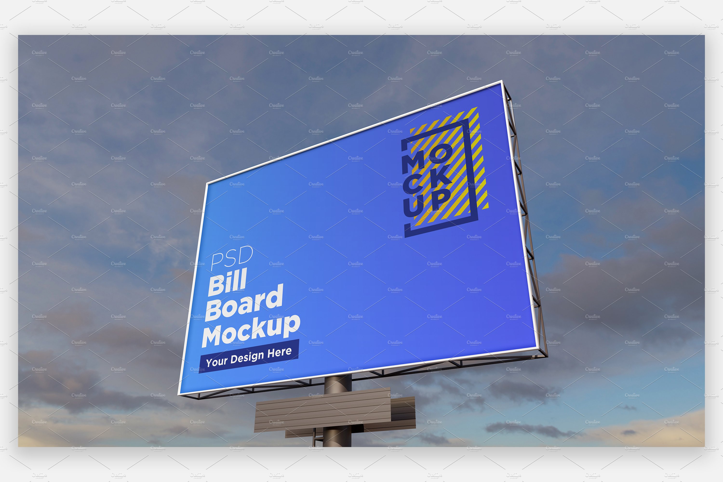 Billboard Sign Mockup Side View cover image.