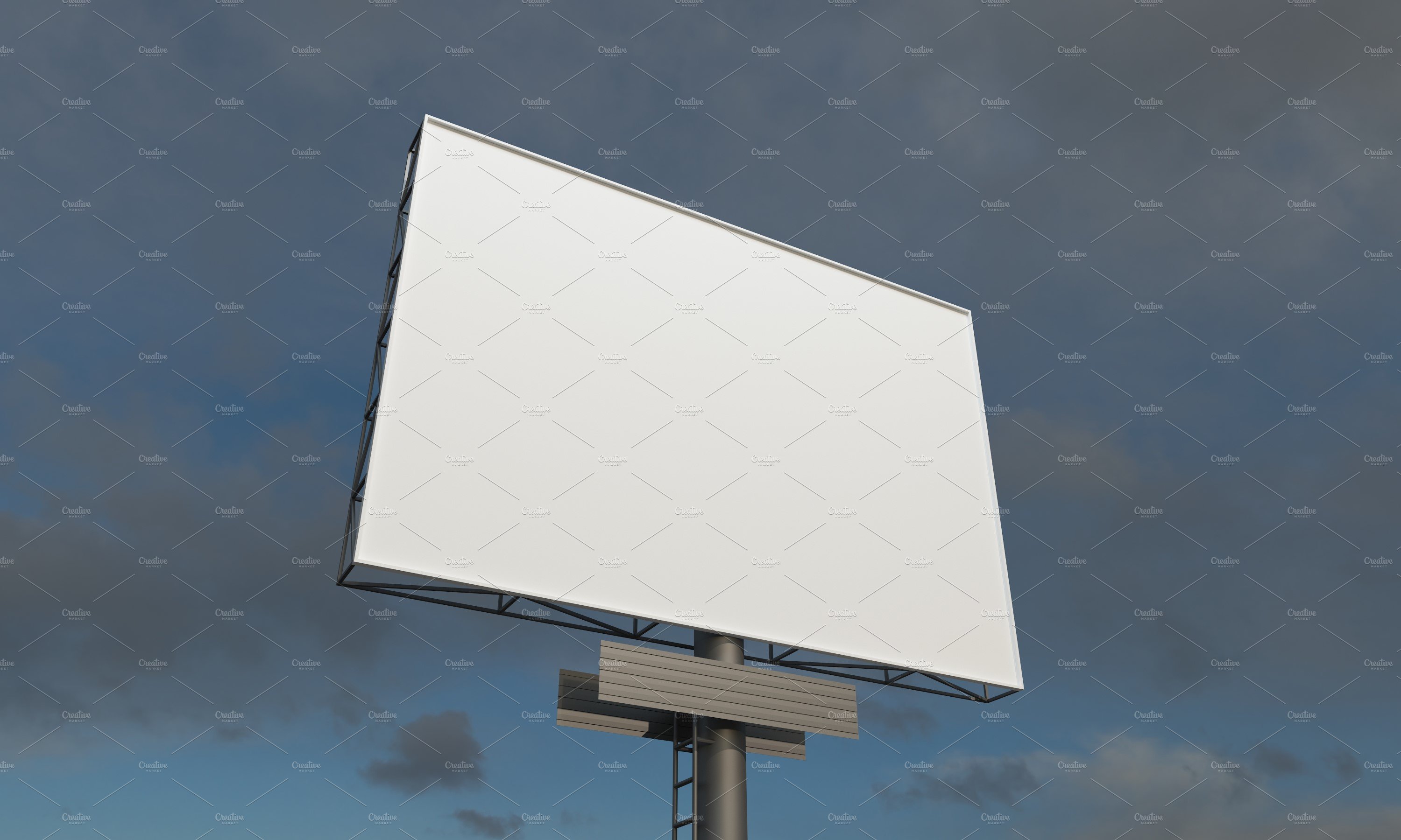 Billboard Sign Mockup Side View preview image.