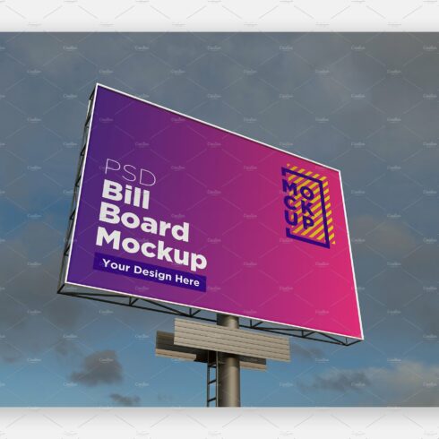 Billboard Sign Mockup Side View cover image.