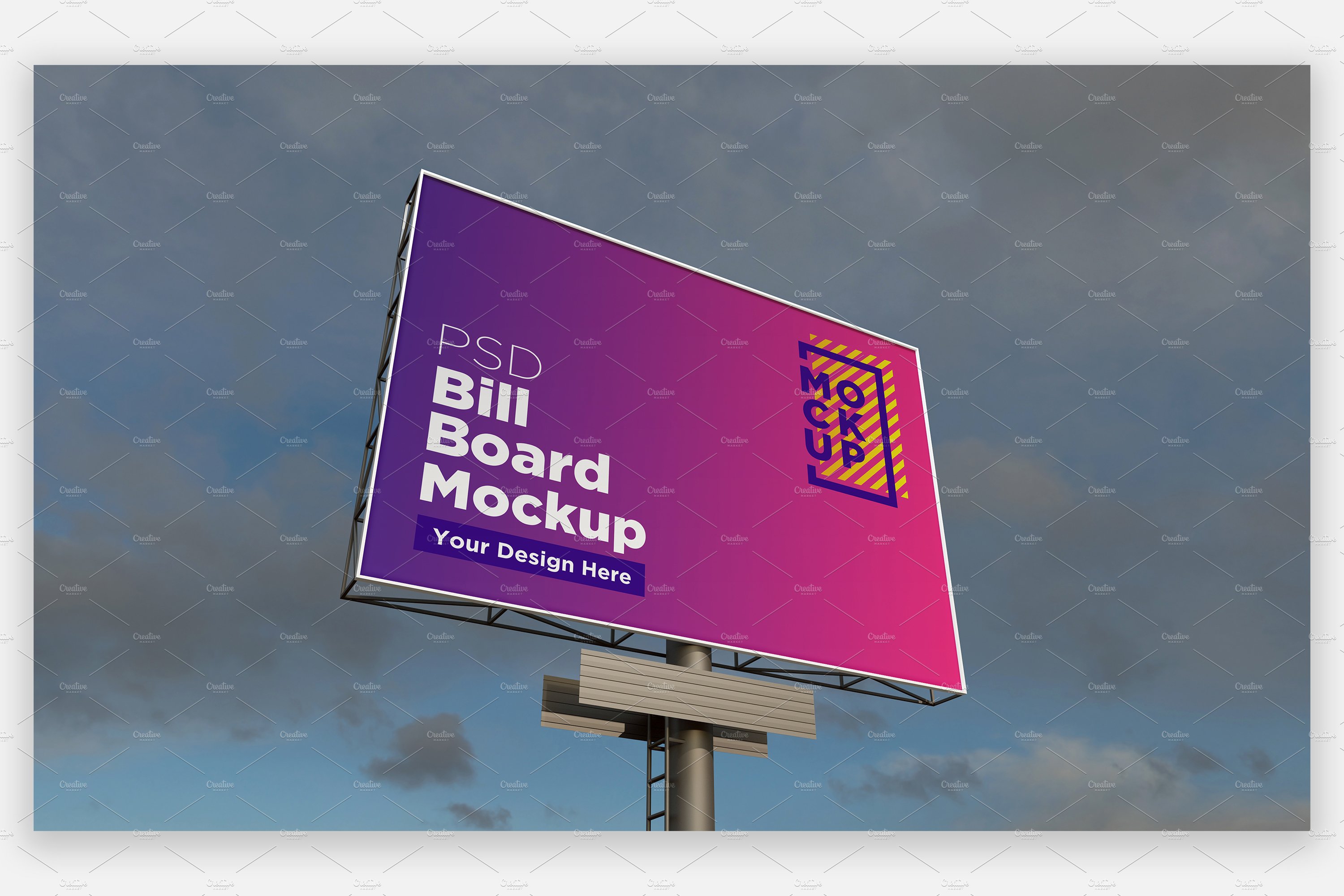 Billboard Sign Mockup Side View cover image.