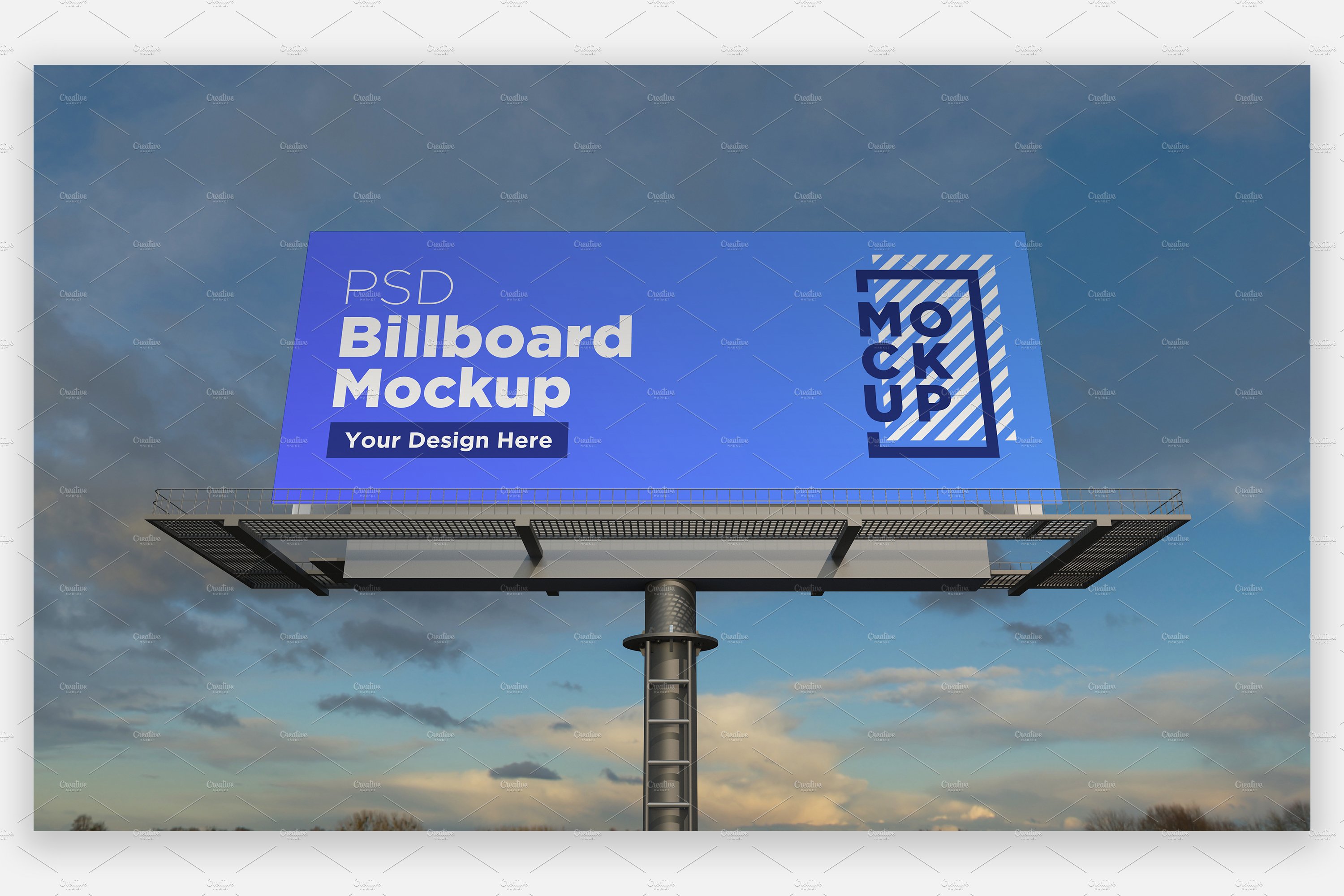 Billboard Sign Mockup Front View cover image.