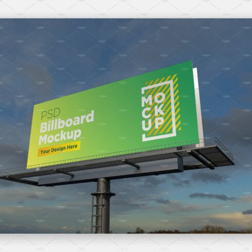 Billboard Sign Mockup Side View cover image.