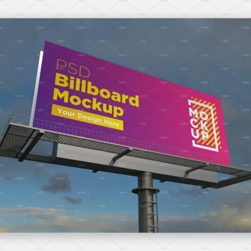 Billboard Sign Mockup Side View cover image.