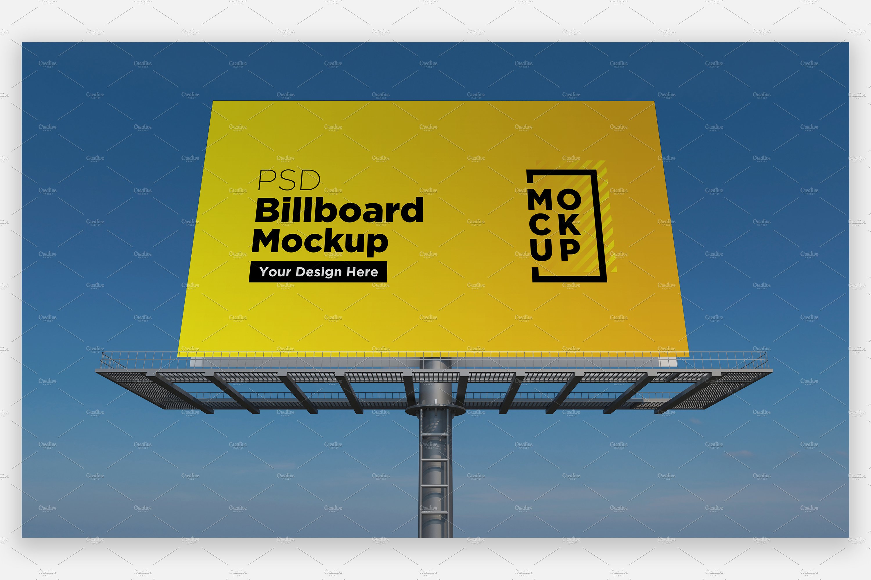 Billboard Sign Mockup Front View cover image.