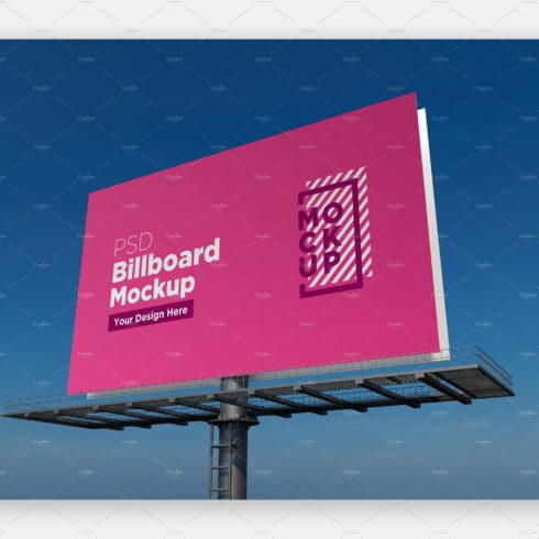 Billboard Sign Mockup Side View cover image.