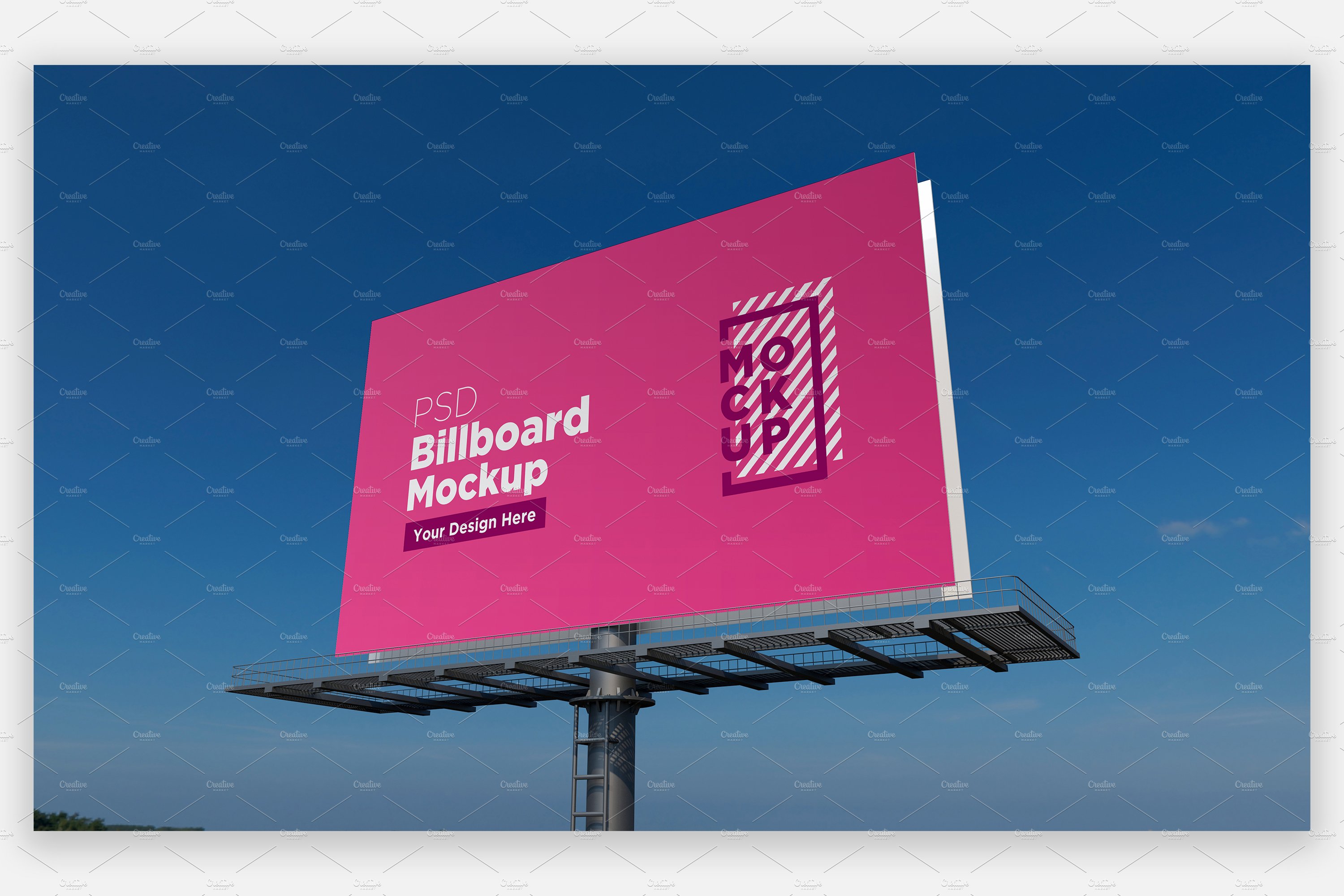 Billboard Sign Mockup Side View cover image.