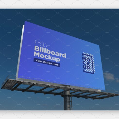 Billboard Sign Mockup Side View cover image.