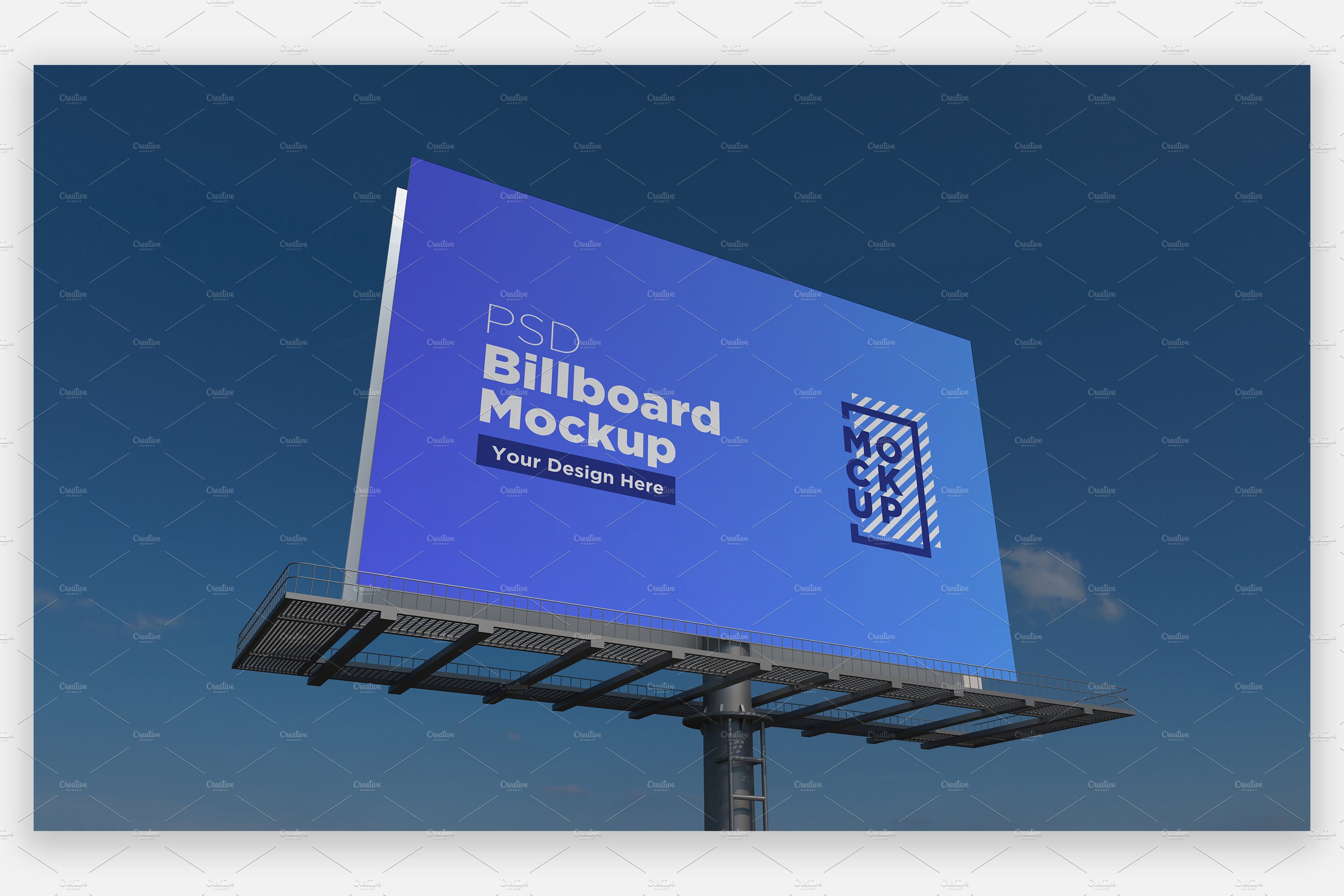 Billboard Sign Mockup Side View cover image.