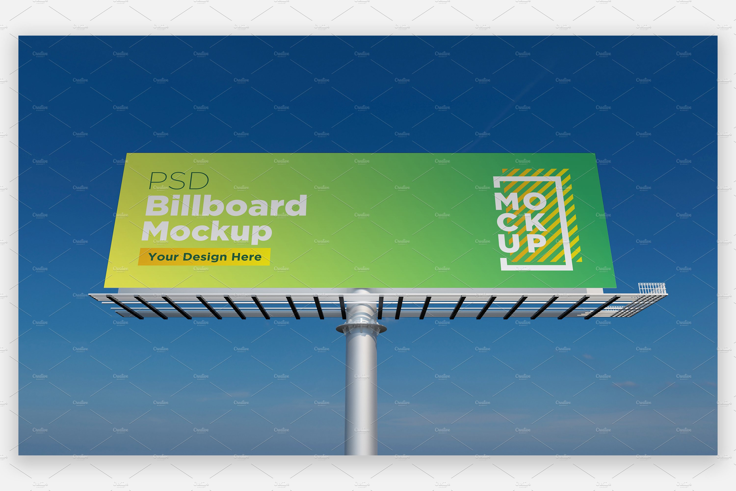 Billboard Sign Mockup front view cover image.