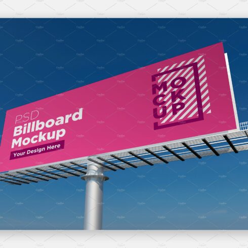 Billboard Sign Mockup Side View cover image.