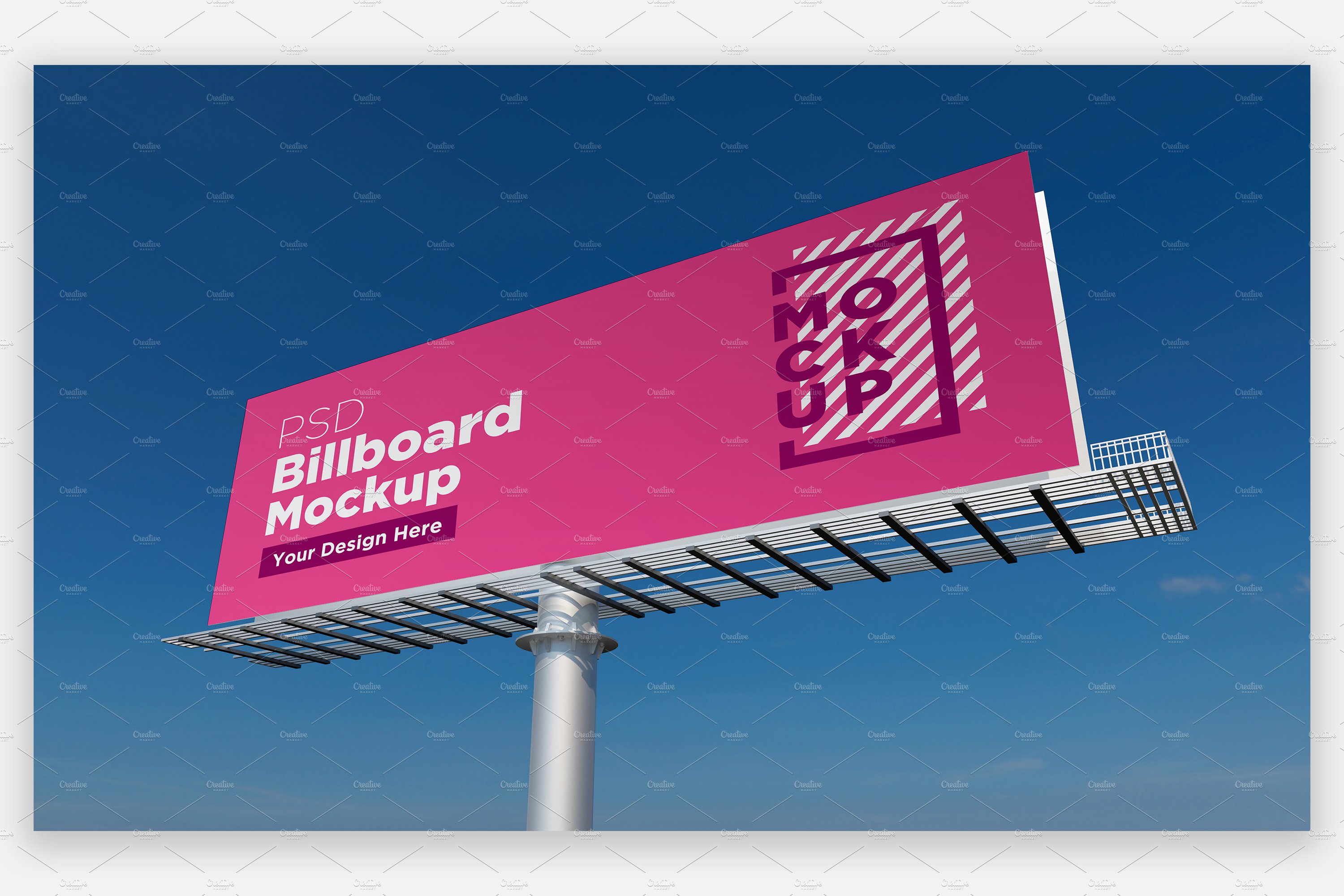 Billboard Sign Mockup Side View cover image.