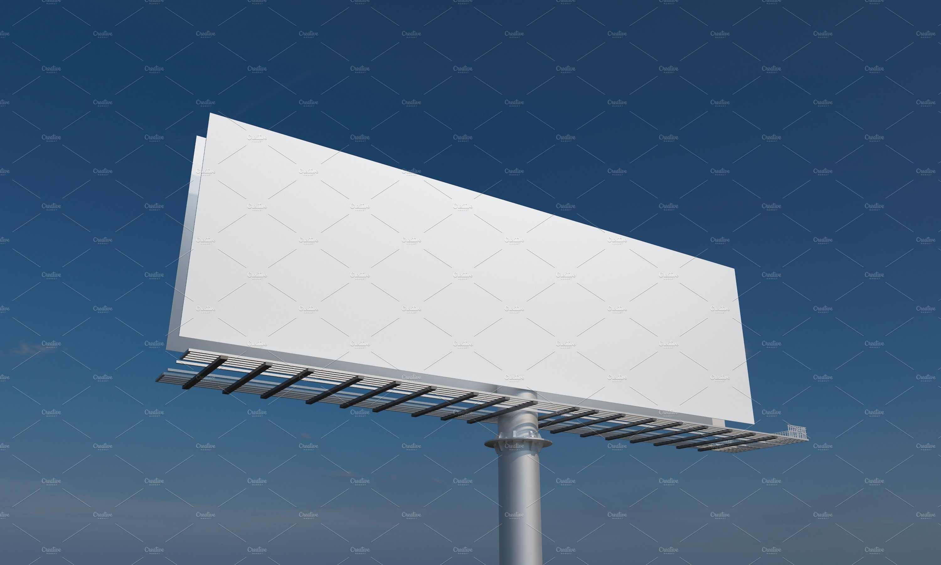 Billboard Sign Mockup Side View preview image.