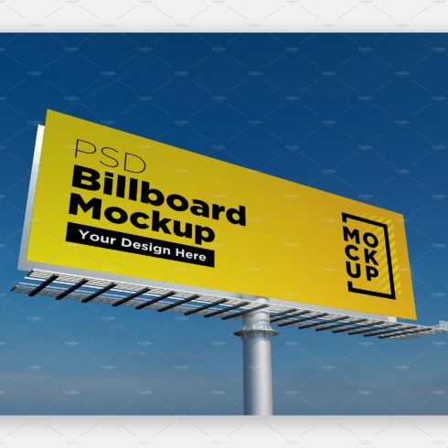 Billboard Sign Mockup Side View cover image.