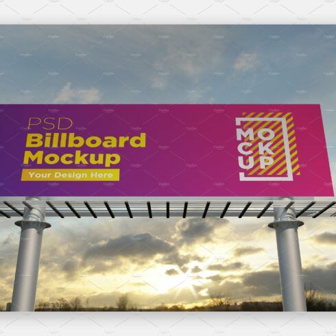 Billboard Sign Mockup Front View cover image.