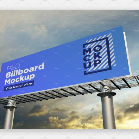 Billboard Sign Mockup Side View cover image.