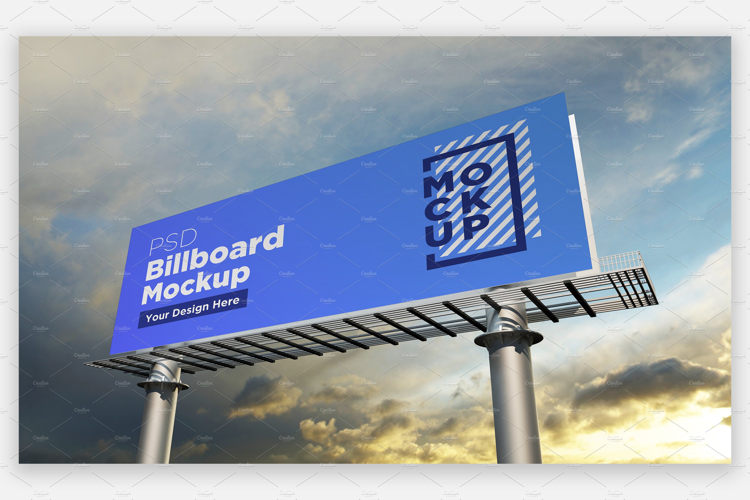 Billboard Sign Mockup Side View cover image.