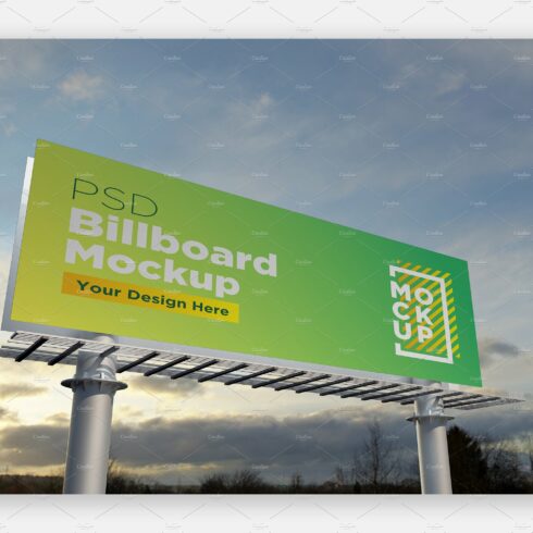 Billboard Sign Mockup Side View cover image.