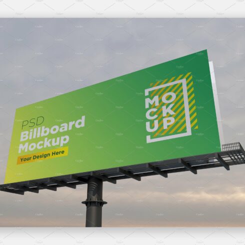 Billboard Sign Mockup Side View cover image.