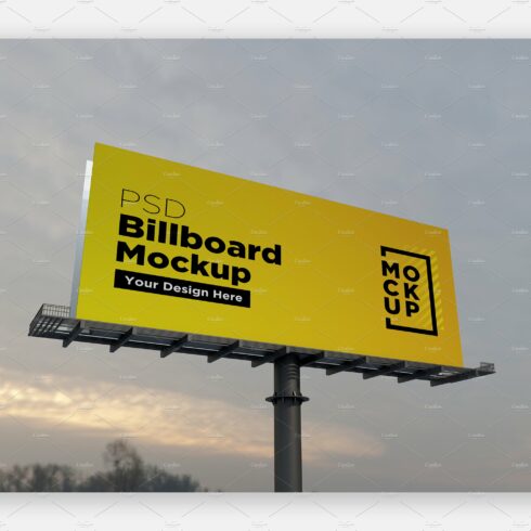 Billboard Sign Mockup Side View cover image.