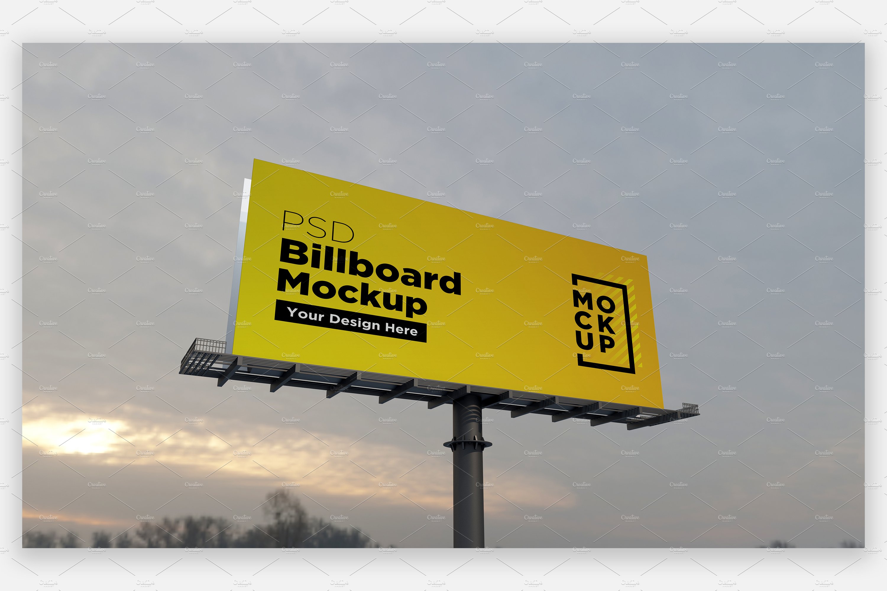 Billboard Sign Mockup Side View cover image.