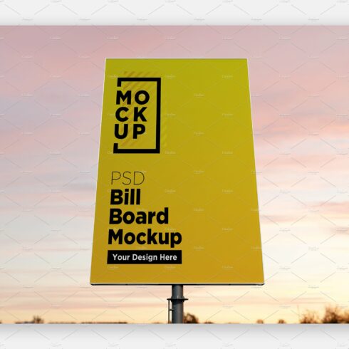 Billboard Sign Mockup front View cover image.