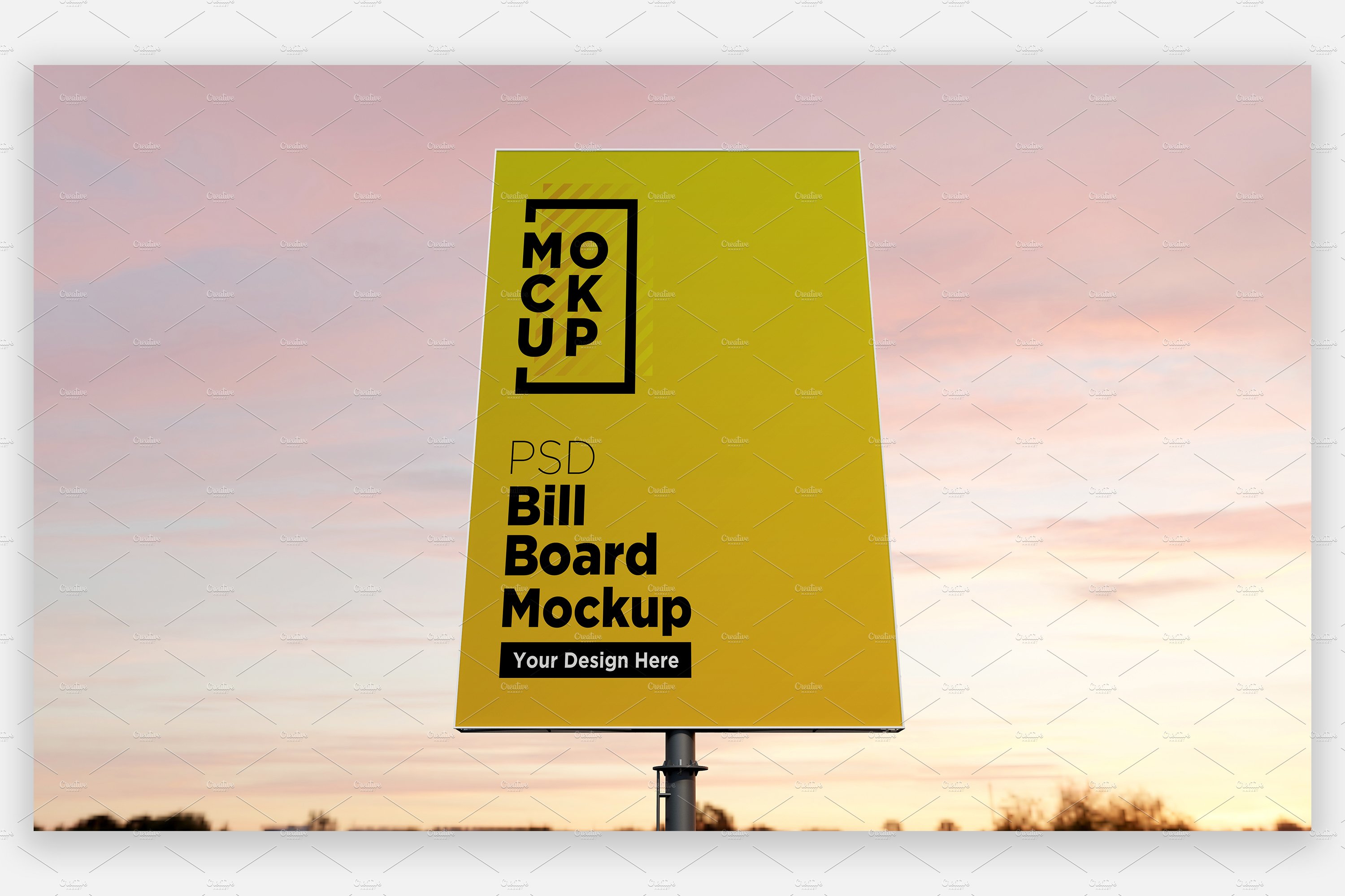 Billboard Sign Mockup front View cover image.