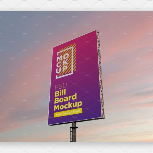 Billboard Sign Mockup Side View cover image.