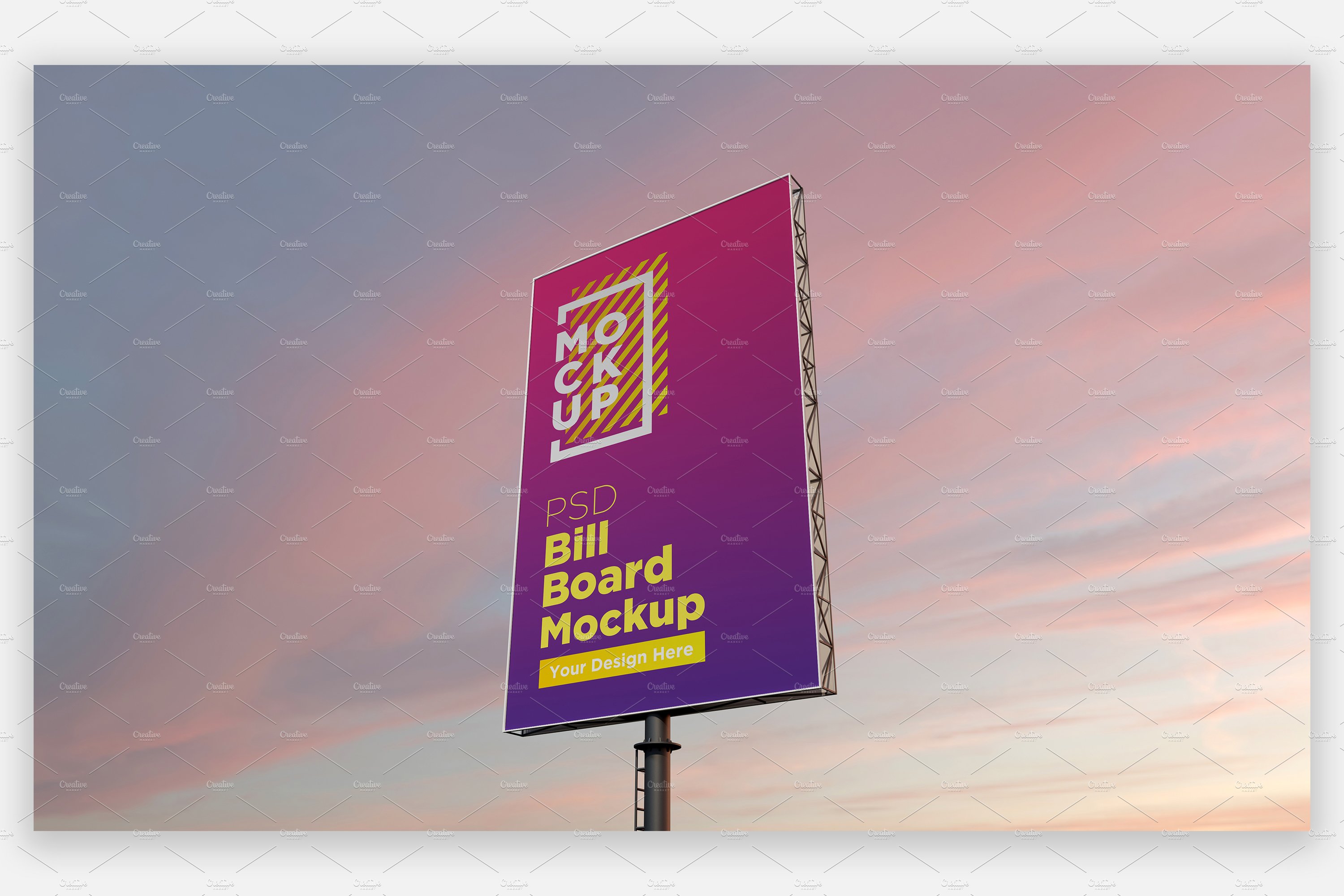 Billboard Sign Mockup Side View cover image.