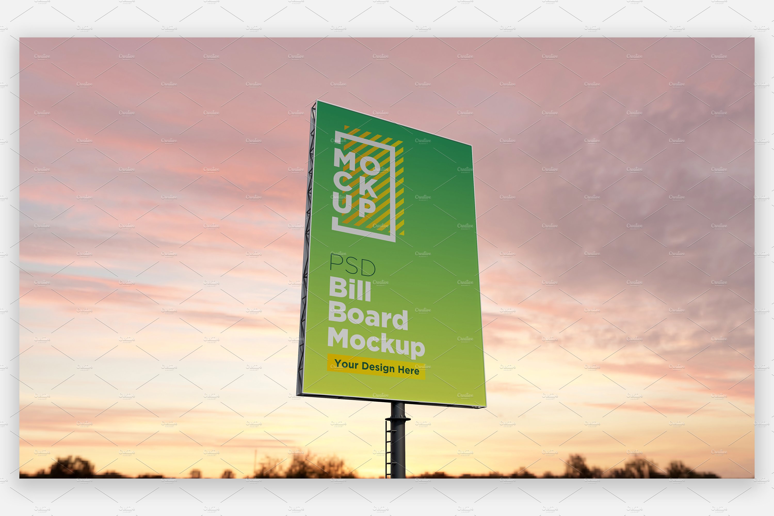 Billboard Sign Mockup Side View cover image.