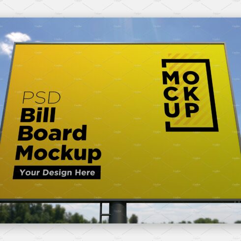 Billboard Sign Mockup Front View cover image.