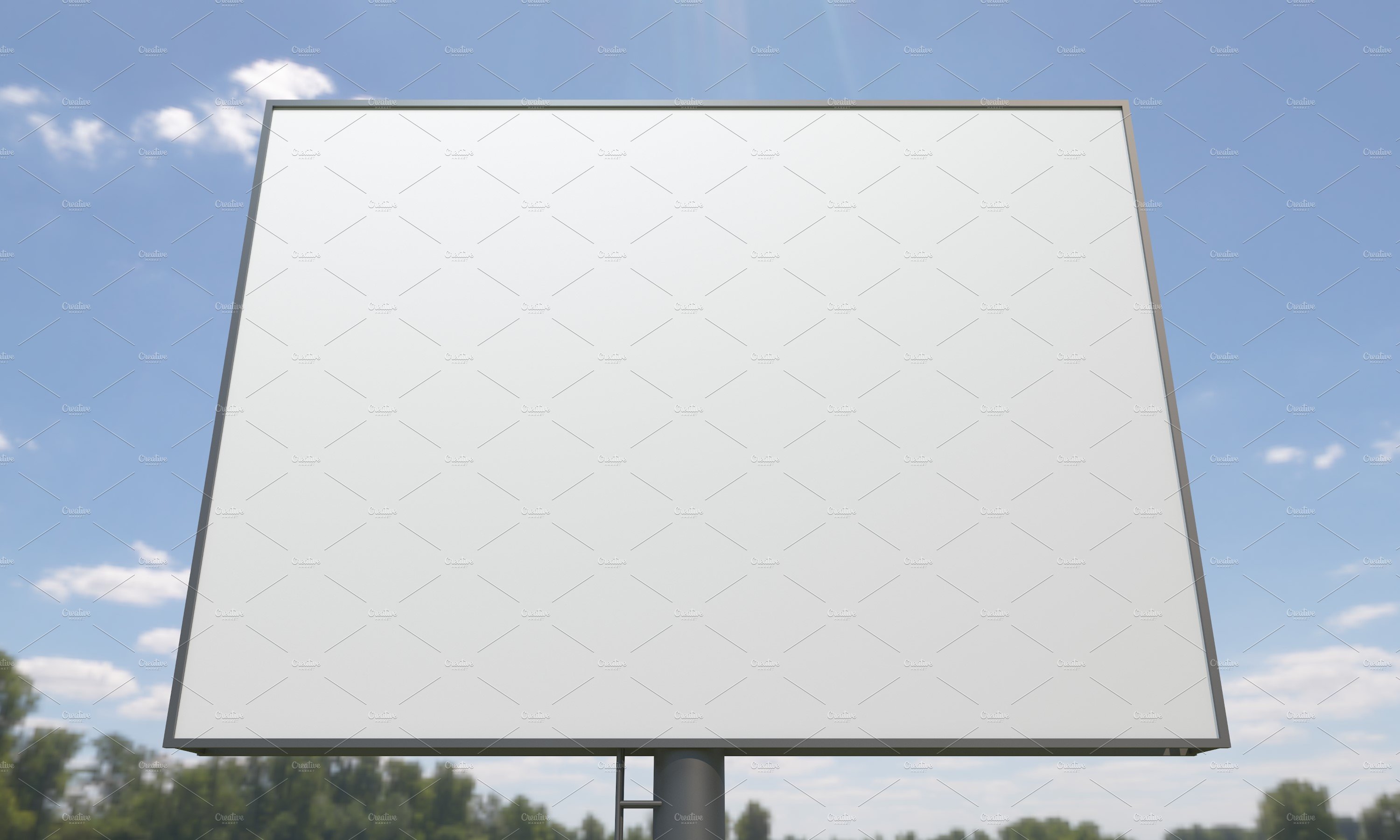 Billboard Sign Mockup Front View preview image.