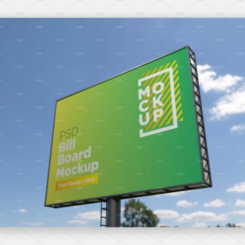 Billboard Sign Mockup Side View cover image.