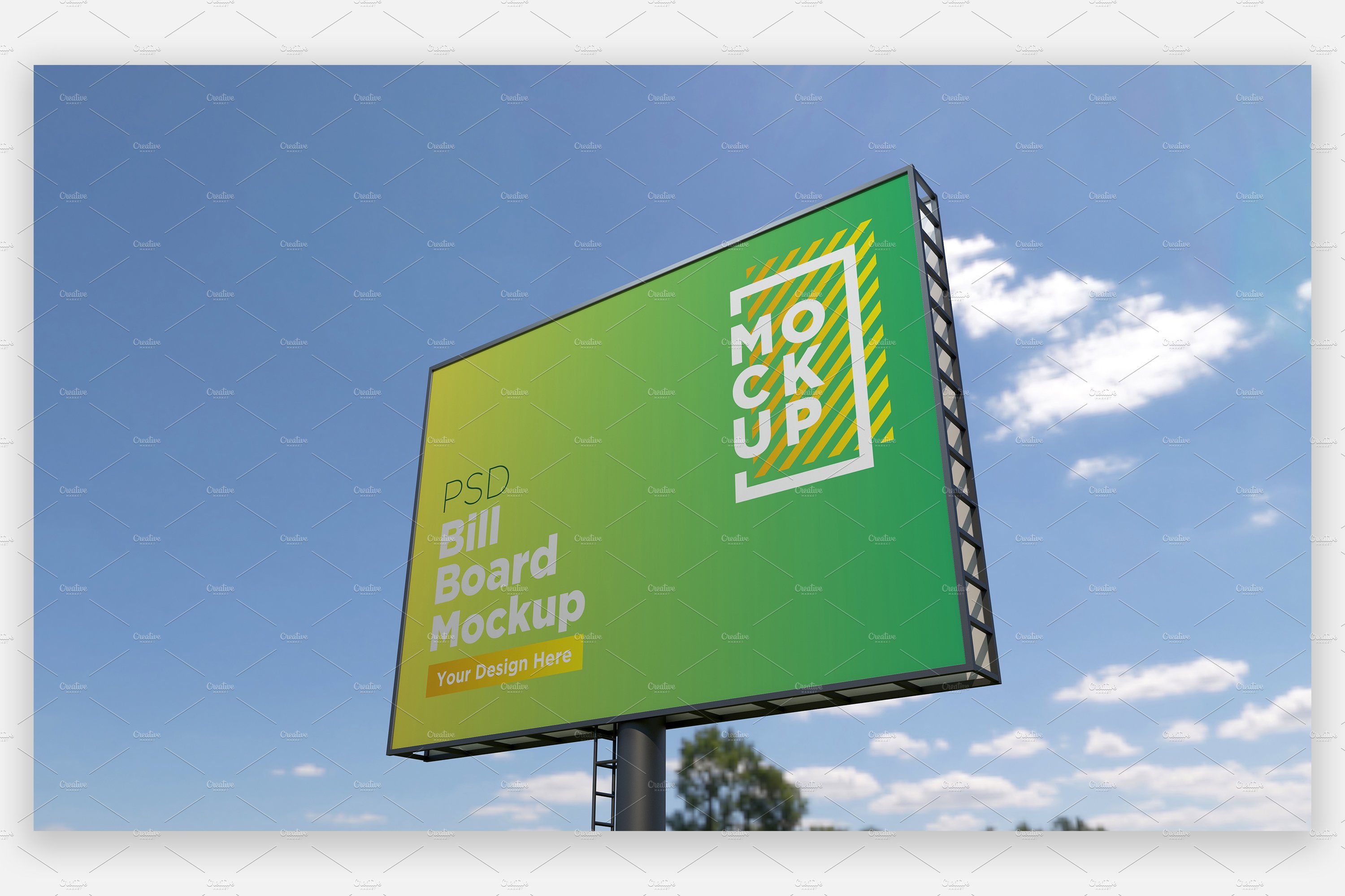 Billboard Sign Mockup Side View cover image.