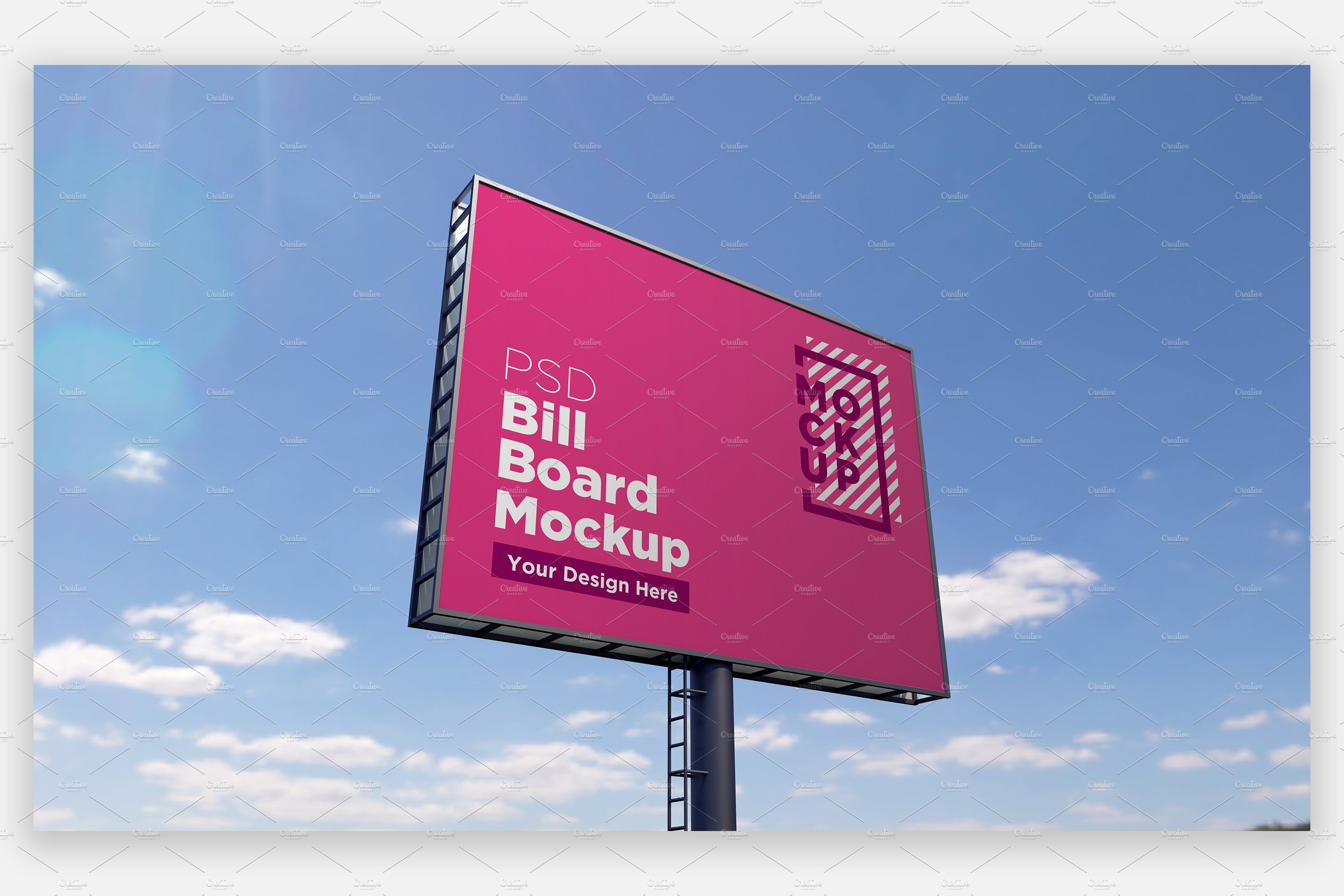 Billboard Sign Mockup front view cover image.