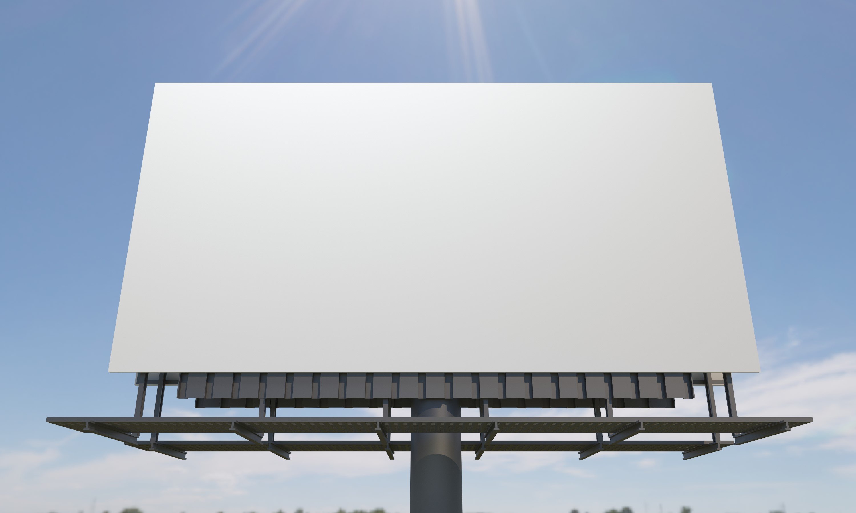 Billboard Sign Mockup Front view preview image.