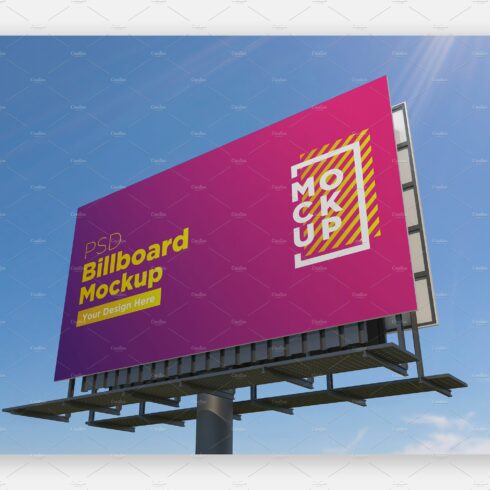 Billboard Sign Mockup Side View cover image.