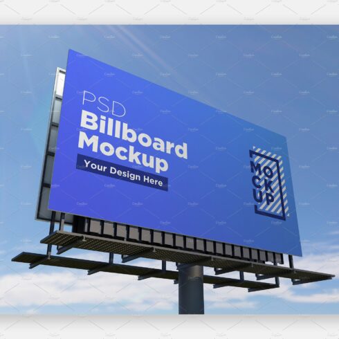 Billboard Sign Mockup Side View cover image.