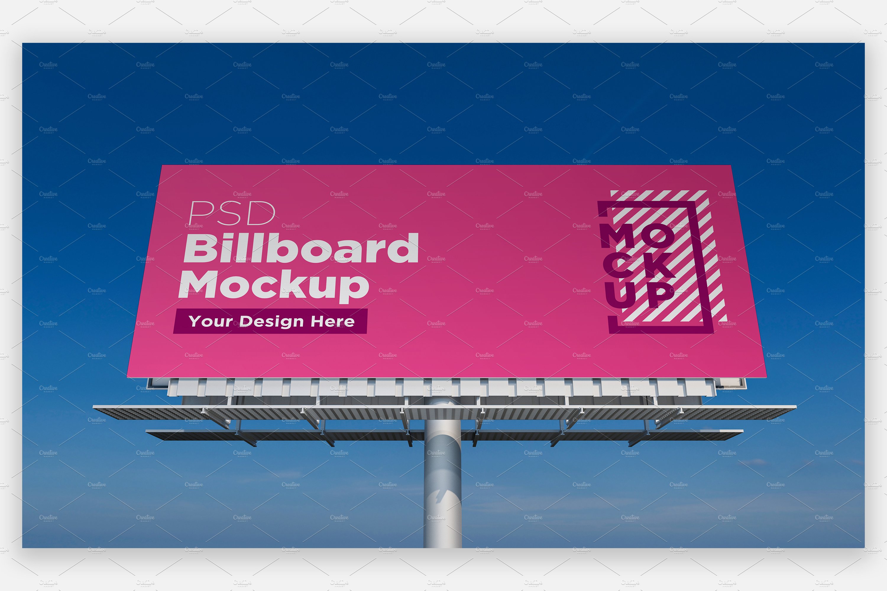 Billboard Sign Mockup front view cover image.