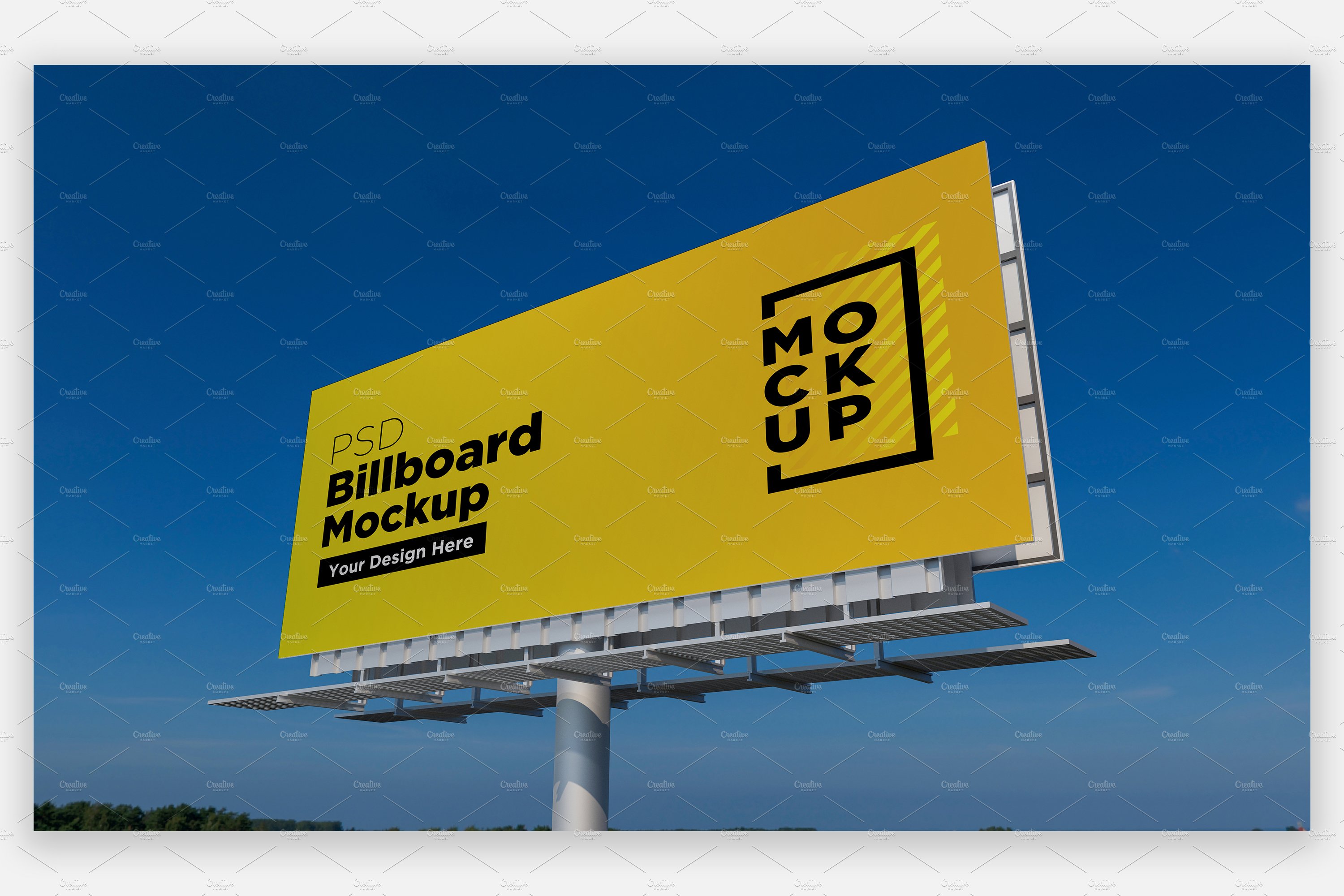 Billboard Sign Mockup Side View cover image.