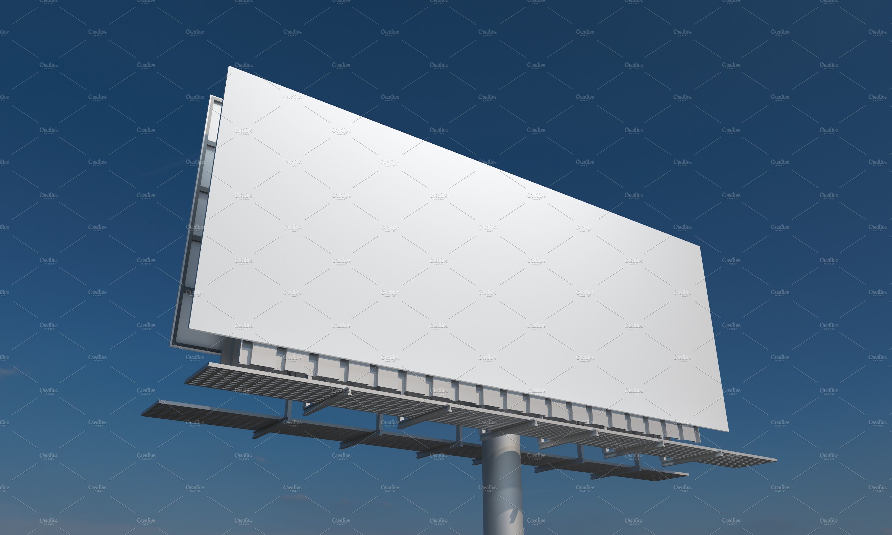 Billboard Sign Mockup Side View preview image.