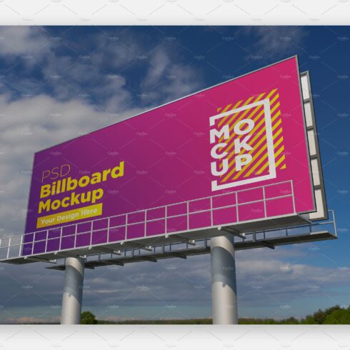 Billboard Sign Mockup Side View cover image.