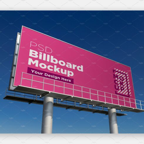 Billboard Sign Mockup Side View cover image.