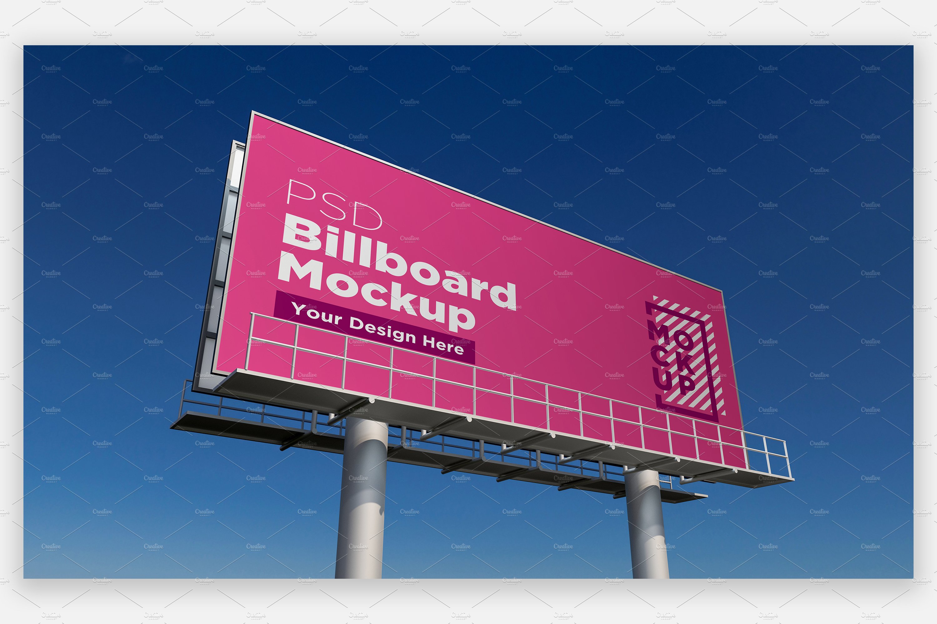 Billboard Sign Mockup Side View cover image.