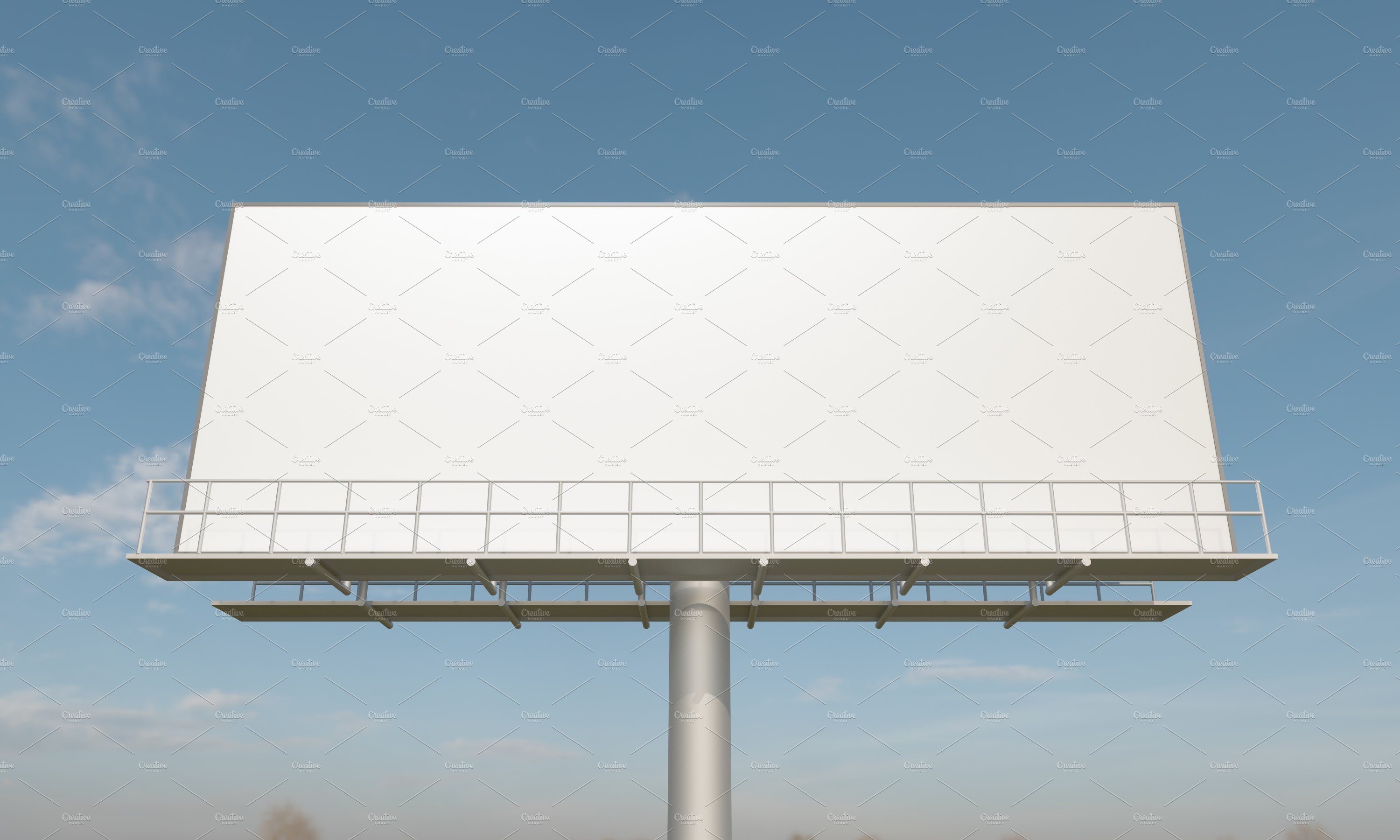 Billboard Sign Mockup Front View preview image.