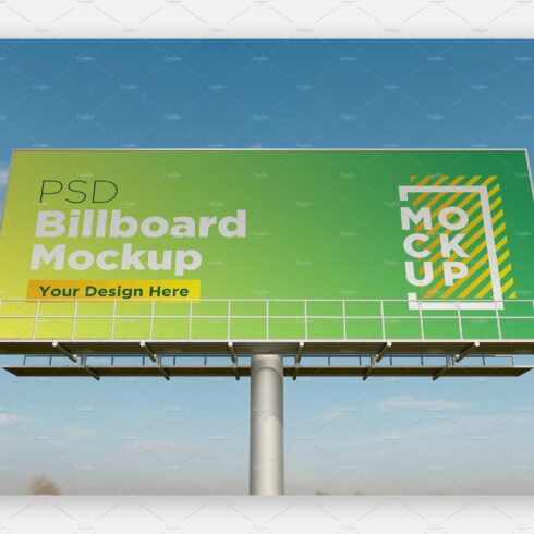 Billboard Sign Mockup Front View cover image.